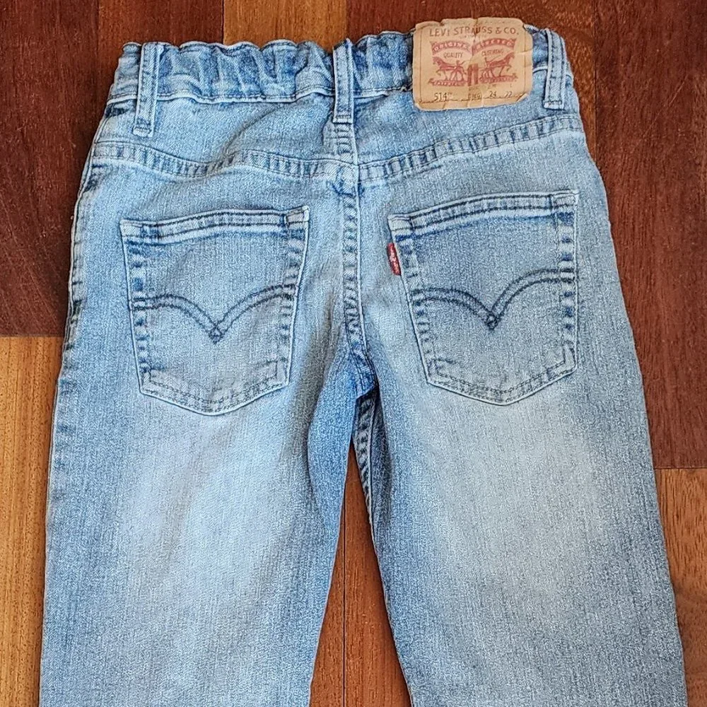 Levi's 514 Kids Light Wash Straight Jeans Size 8